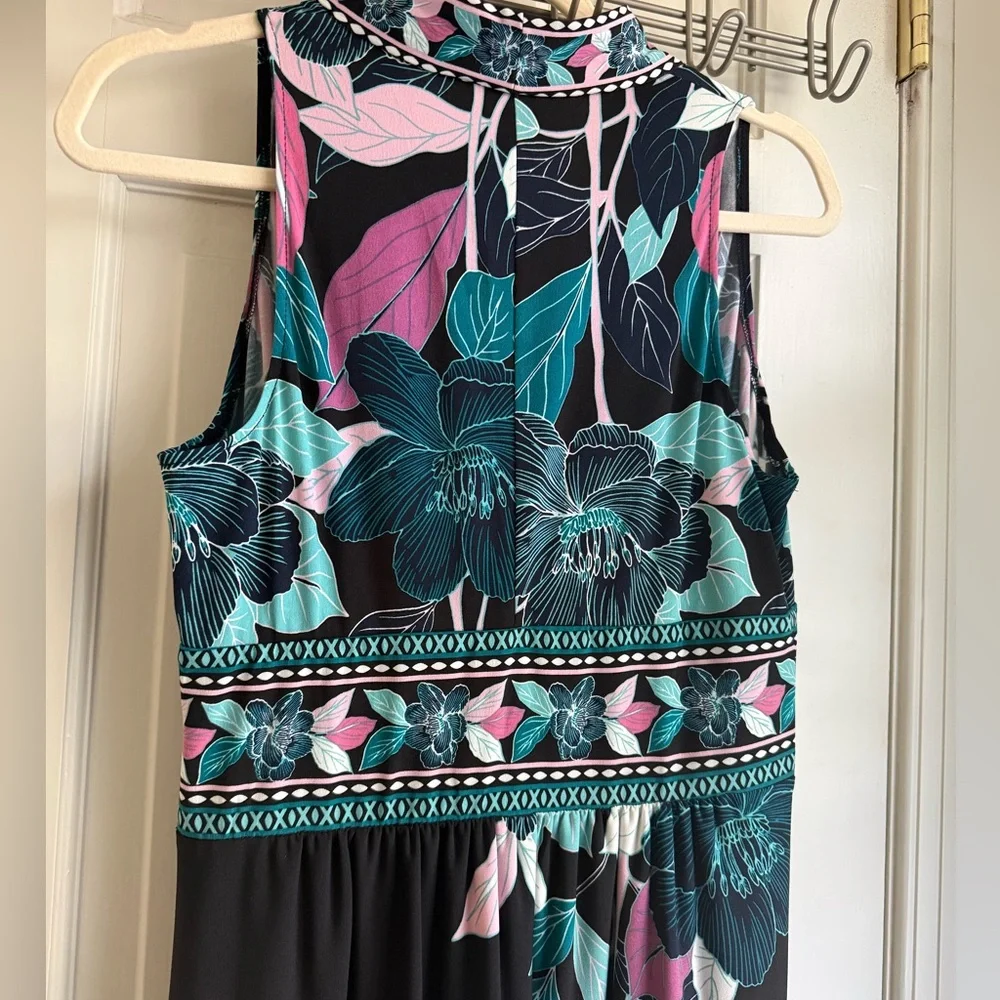 Maggy London Petite Dress with Black and Teal Accents - Picture 6 of 8